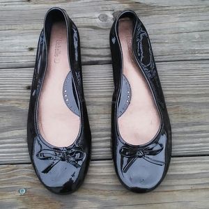 Michelle D ballet flats faux patent leather